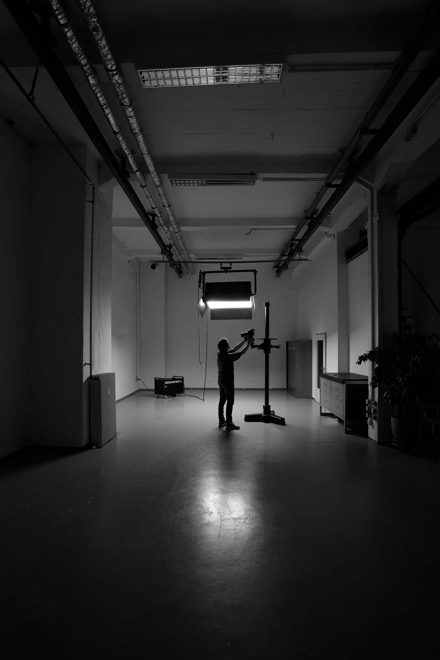 Innenaufnahme des Fotostudios von Eric Jobs in Bochum